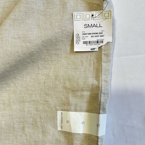 Liz Claiborne Womens Linen Blend Tank Tunic Top Sleeveless Minimalist Sz S New* - Picture 8 of 10